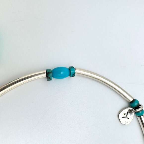 Silpada 3 Turquoise Bracelets Sterling Silver Stretch To 8" Vintage Gift - Picture 5 of 8